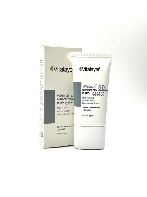 کرم ضد افتاب بی رنگ ویتالیر( 50 میلی لیتر)