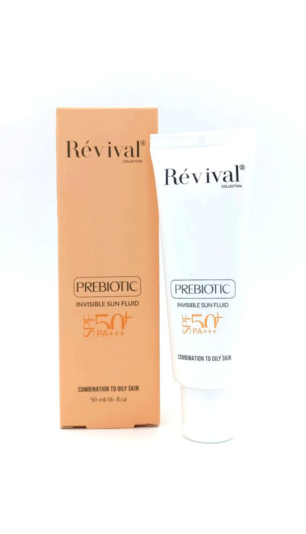 فلوئید ضد آفتاب پروبیوتیک SPF50 پوست چرب رویوال(50 میلی لیتر)