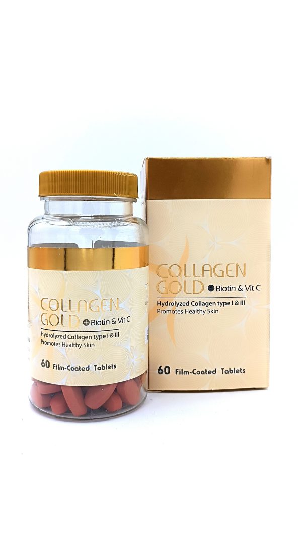 قرص کلاژن گلد بیوتین و ویتامین C آدریان (60 عدد)